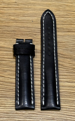 Original OEM Breitling schwarz Nappa Kalbsleder Lederband 20mm 18mm 20/18 428X - Bild 2 von 9