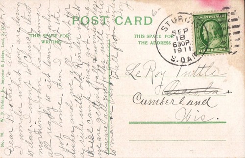 Placer Mining Discovery of Gold Black Hills 75 South Dakota - 1911 DB Postcard - Picture 2 of 2