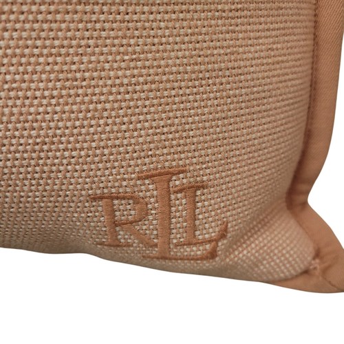 Lauren Ralph Lauren Gewebtes Überwurf Kissen Set 22x22 Federn Daunen Rosa Wohndeko - Bild 12 von 17