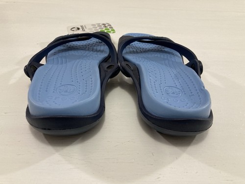 Crocs Adara Sandal Women’s 6 Blue Slip-On Comfort Beach Slides Lightweight - Picture 6 of 8