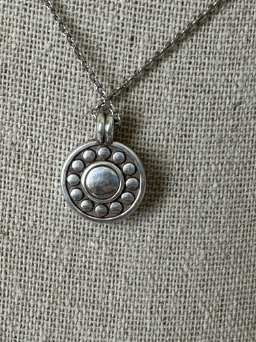 Brighton Pebble Dot Medalion Tanzanite Purple Necklace June Birthstone NWT - Picture 3 of 8
