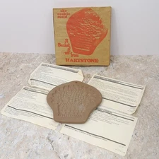 VTG Hartstone Stoneware Shortbread Cookie Mold Basket Of Fruit Cottagecore 