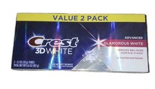 2 Pack Crest 3D White Advanced - Glamorous White - Value Total 6.6 Oz
