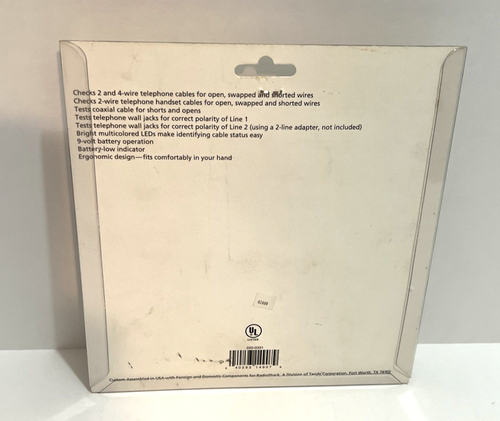Probador de cable coaxial/teléfono Radio Shack, NUEVO - Imagen 2 de 8