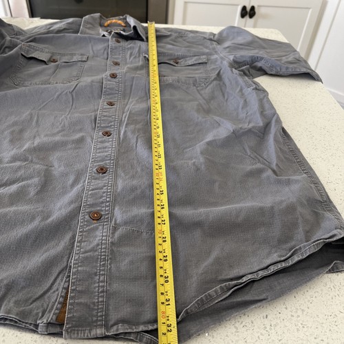 Ariat Rebar Shirt Gray Ripstop Button Up Western Workwear Mens Size L Large Tall - Picture 7 of 11