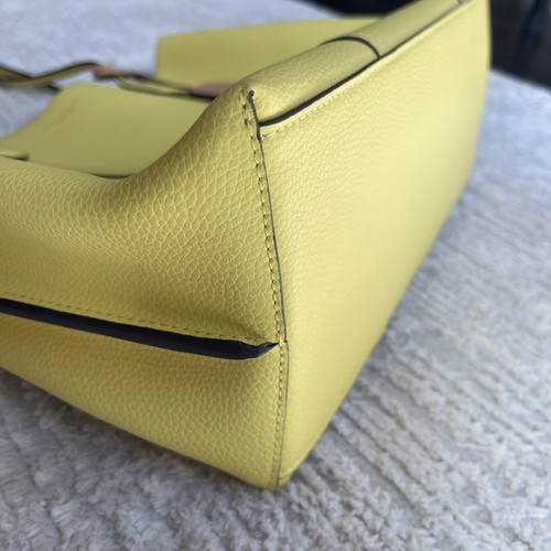 New Without Tag Tory Burch Perry Leather Tote Bag Handbag Yellow - Picture 5 of 11