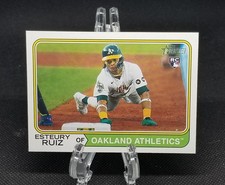 2023 Topps Heritage Esteury Ruiz Rookie SP High Number #569 Oakland Athletics 