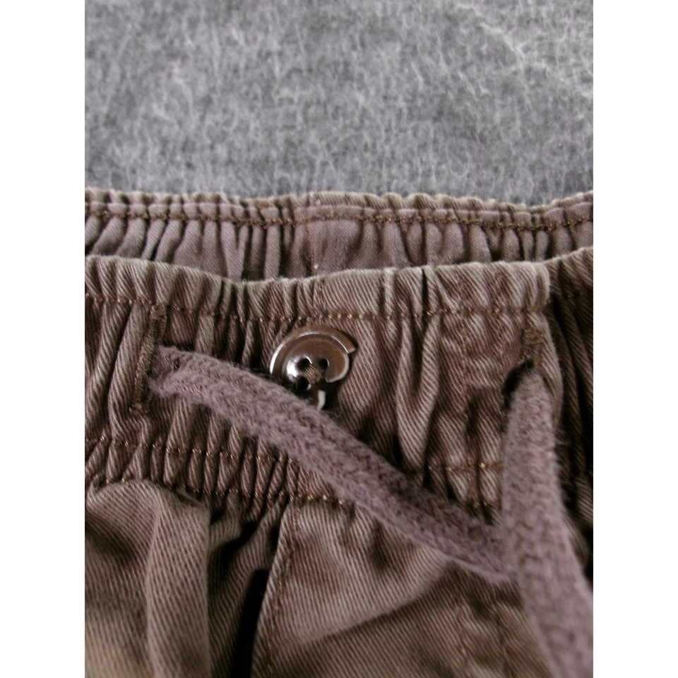 LL Bean Pantalones Niños 12 Marrón Carga Cordón Cintura Exterior Retro Camping Años 90 Foto 3 de 4