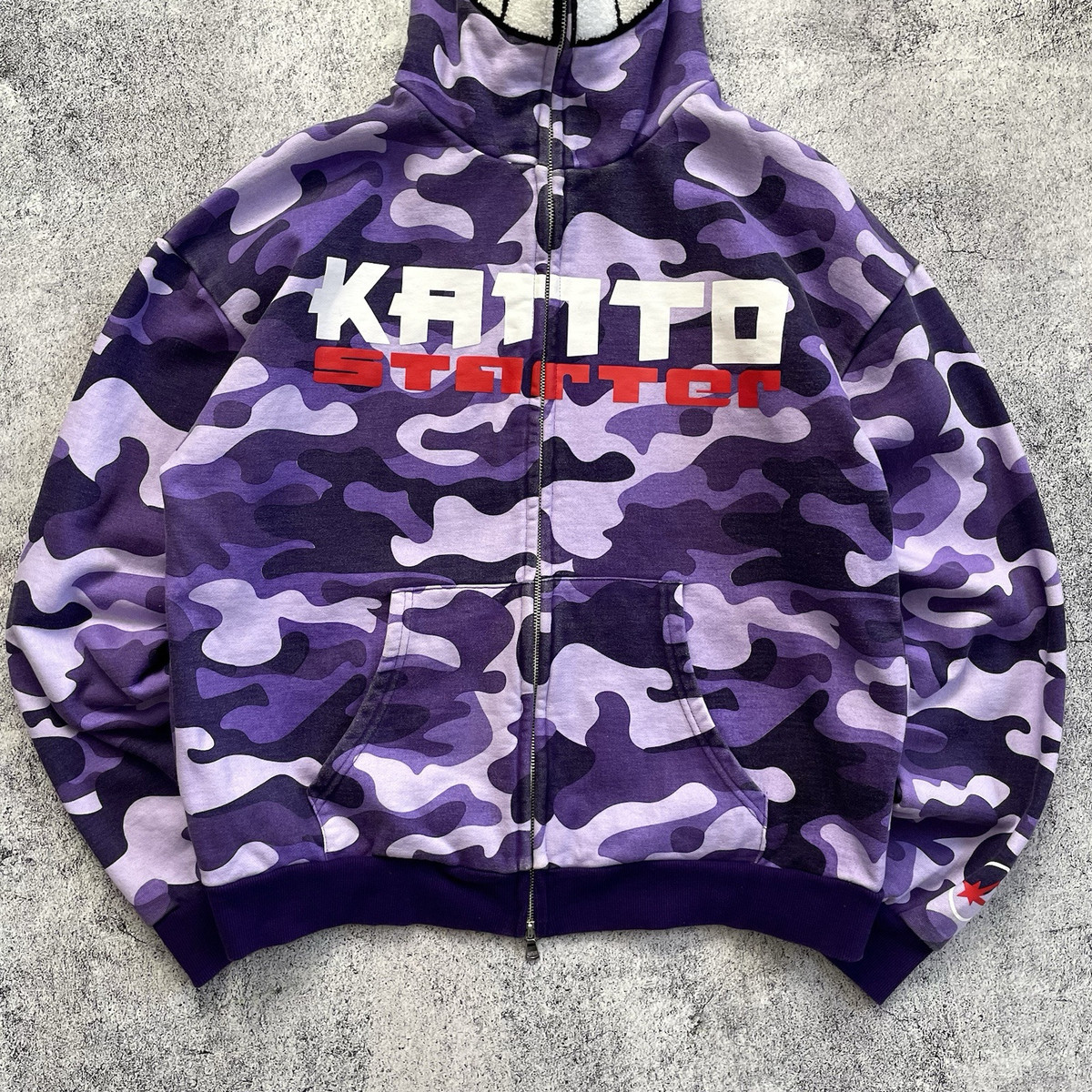 Kanto Starter Trainers Club Full Zip Hoodie Camo Purple Size Kanto Starter Trainers Club Full Zip Hoodie Camo Purple Size