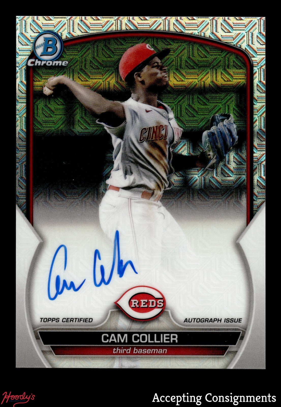 2023 Bowman Chrome Mega Box Autograph #BMACCR Cam Collier ROOKIE AUTO REDS
