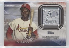 2021 Topps 70th Anniversary Manufactured Logo Series 2 Lou Brock Patch HOF 0m99