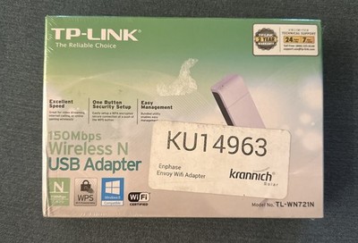 TP Link Wireless USB Adapter 150 Mbps Model TL-WN721N New in Box Sealed
