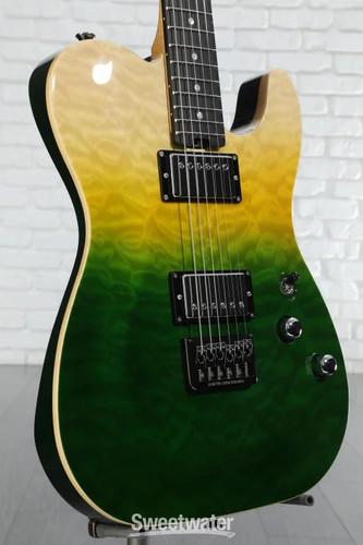 Schecter PT Classic Electric Guitar - Caribbean Fade Burst - Picture 7 of 11