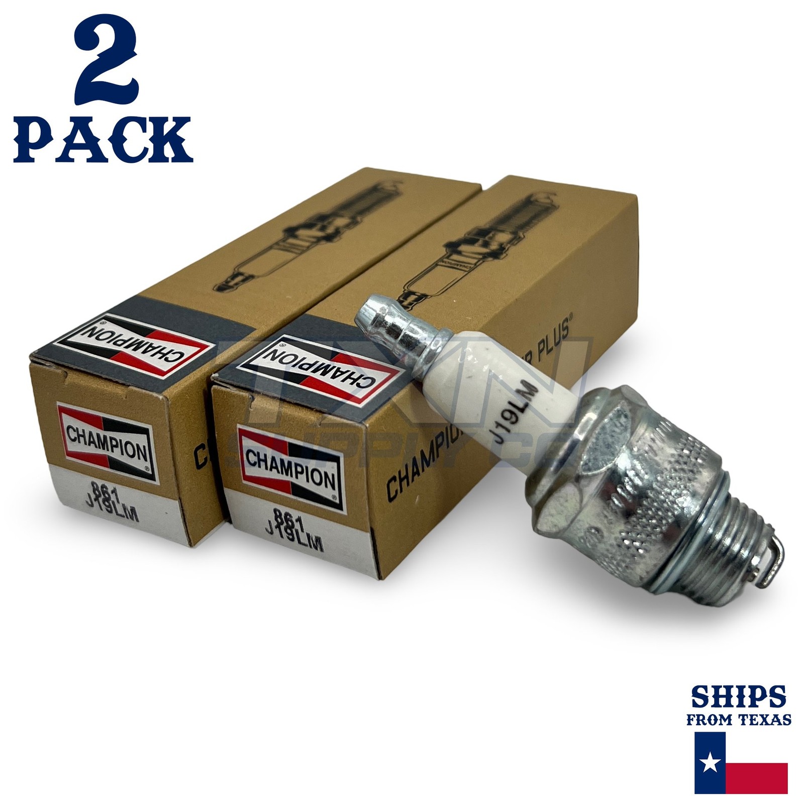 Champion J19LM-2pk Copper Plus Small Engine Spark Plug Stock # 861 2 Pack