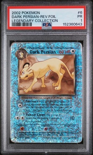 CRACKED SLAB 2002 LEGENDARY COLLECTION 6/110 DARK PERSIAN-REVERSE FOIL PSA 1
