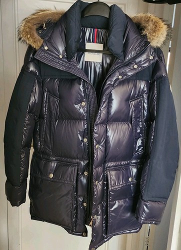Moncler FREY Navy Blue Down Fur -Size 2 / Fits M/L New With Tags RRP £1500 - Picture 2 of 24