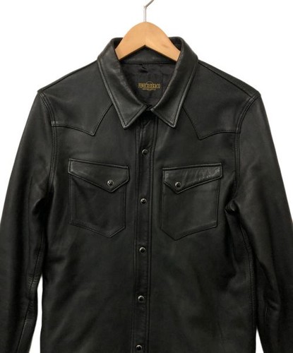 Leather Shirt Men’s Brown Leather Top Casual Vintage Style Used - Picture 4 of 8