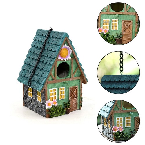 Schillerndes Vogelhaus zum Aufhängen für den Außenbereich geeignet für versc - Photo 2/12