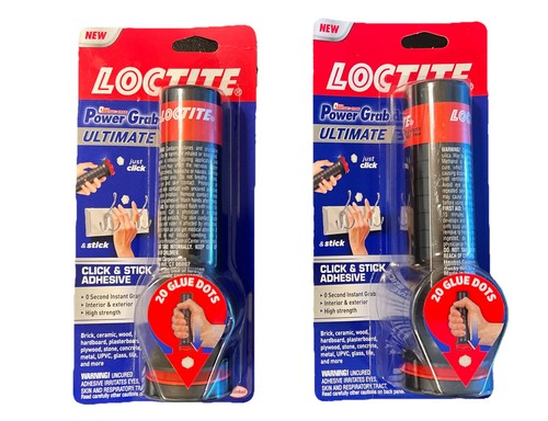 Lot of (2) LOCTITE Power Grab Ultimate Click & Stick Adhesive -20 Glue Dots each