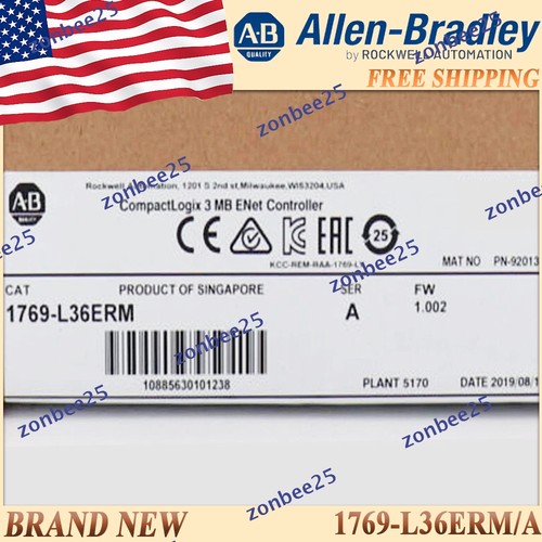 Brand New AB 1769-L36ERM/A CompactLogix 3MB Motion Controller 1769L36ERM serA US - Picture 1 of 7
