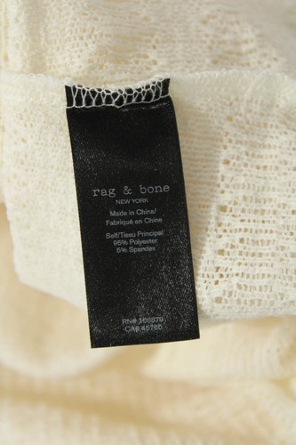 Rag & Bone Womens Crew Neck Open Knit Tank Top White Size Medium - Picture 4 of 6