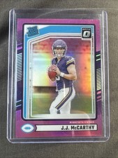 2024 Panini Donruss - Rated Rookie J.J. McCarthy #303 Optic Preview Pink Prizm 