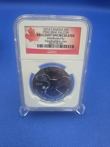 2014 Canada $5 Five Dollar 1oz  Sealed Uncirculated  .999  Silver Coin    C4