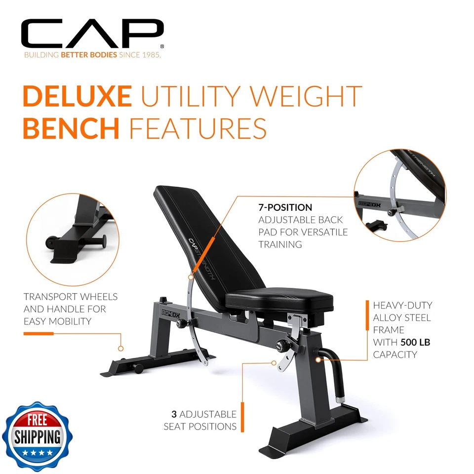 Весовой тренажер CAP Barbell Deluxe Utility, серый (FM-CS804DX-GY) - Изображение 3 из 4