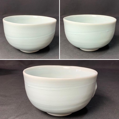 Tea Bowl Izushi Ware Crane Eizan Signed w/Box Tea Ceremony Utensils Sado Japan - Imagen 3 de 8