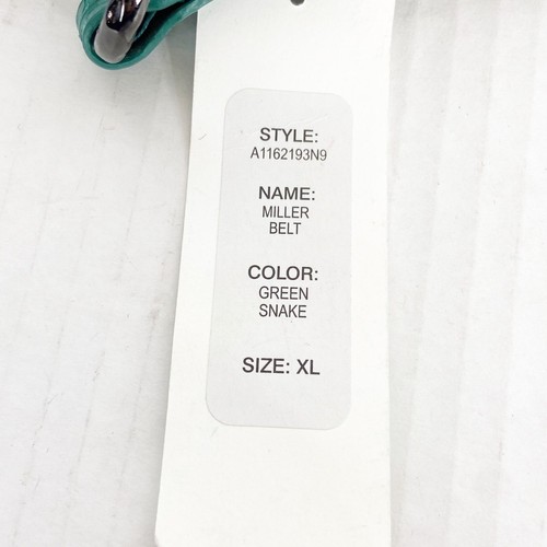 NEW Diane von Furstenberg Green Snake Leather Miller Belt Women's XL DVF - Picture 8 of 8