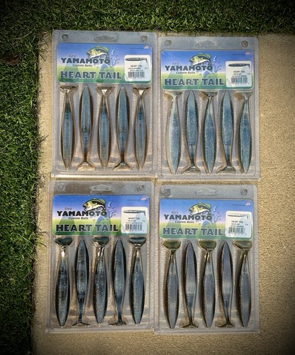 Gary Yamamoto Heart Tail Custom Baits 4 Stück: Brandneu. 