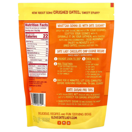 Date Sugar, 12 oz (340 g) - Picture 2 of 2