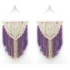  Set of 2 Deko Wohnzimmer Modern Gewebte Wandbehang Wandmakrame Hängen