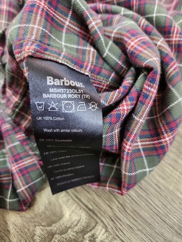 Camisa de franela a cuadros Barbour Rory para hombre grande manga larga abotonada al aire libre - Imagen 7 de 9