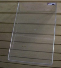 Store Display Fixtures NEW SLATWALL ACRYLIC SLOPING TRAY 9"W X 14"L WITH 1" LIP