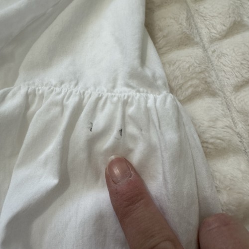 Mini Camisa Vestido Anthropologie MAEVE Pequeño Pequeño Blanco Dobladillo Burbuja SP - Imagen 6 de 8