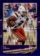 2020 Donruss Optic #102 K.J. Osborn Purple Shock