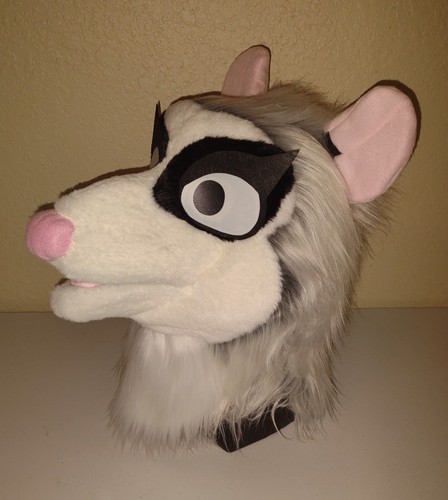 Opossum Fursuit Partial Animal Costume Mascot Head And Tail! - Picture 6 of 15