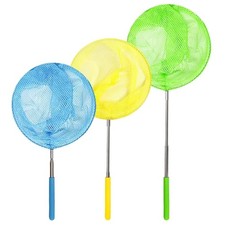 Kids Butterfly Fishing Nets 3-Pack Telescopic Outdoor Exploration Nets, Yello...