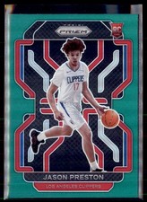 2021-22 Panini Prizm Green Prizm Jason Preston Los Angeles Clippers #327