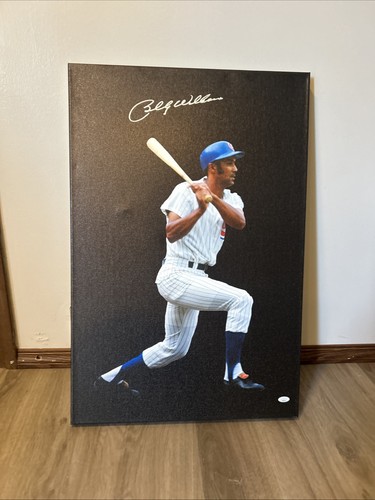 Billy Williams Signed Auto Cubs MLB Canvas 20x30 Photo JSA - Picture 1 of 5