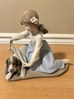 Lladro Spain 5688 Dogs Best Friend Girl and Dog Figurine