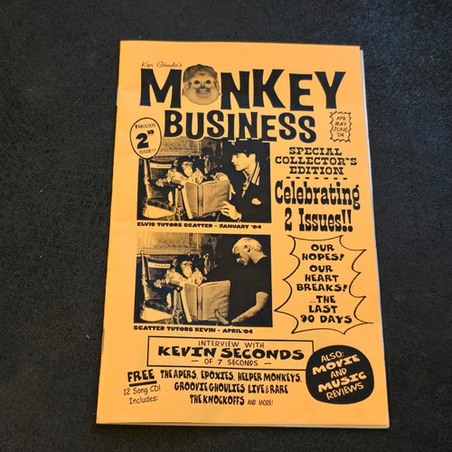 Monkey Business #2 Zine w/ CD & Button 2004 Kepi Ghoulie Groovie Ghoulies Punk - Picture 3 of 7