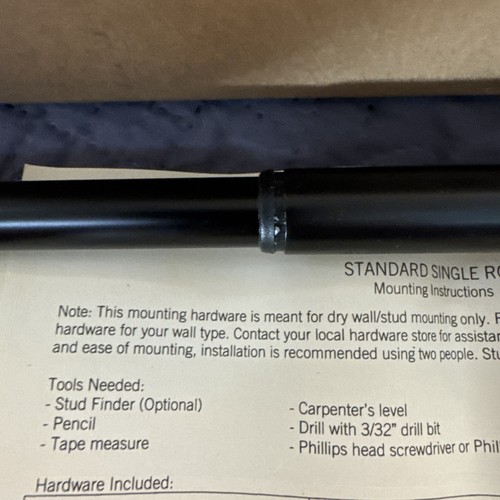 Pottery Barn .75” Curtain Rod with Wall Brackets Standard Antique Bronze 28-48” - Afbeelding 3 van 8