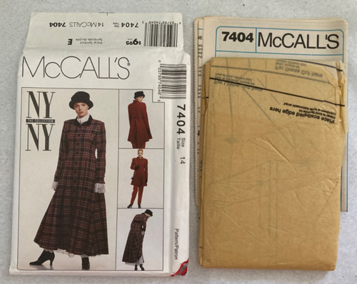 McCalls 7404 Lined Dress, Jacket, Skirt, Pants & Scarf Pattern Sz 14 Uncut FF - Picture 2 of 4