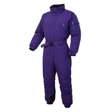 Vintage Eddie Bauer One Piece Snowsuit Womens 16 Purple Ski Snowboard Winter Zip