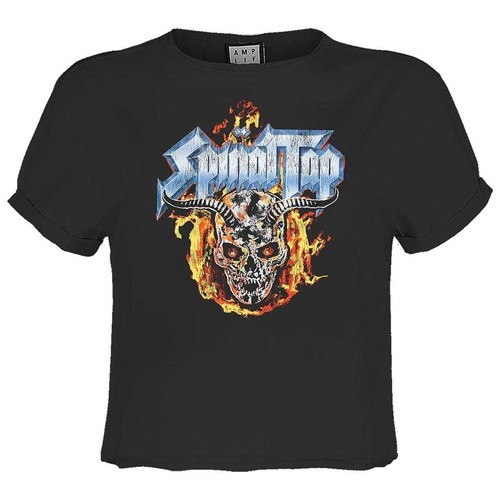 Verstärktes bauchfreies Oberteil Damen/Damen Totenkopf und Flammen Wirbelsäule Tap/N/A N/A GD4086 - Bild 1 von 2