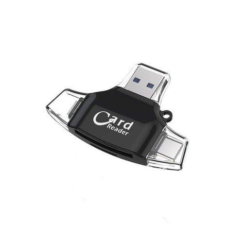 4-w-1 Czytnik kart SD / TF Micro SD USB 2.0 OTG Adapter do iPhone 13 Pro Max Mini - Zdjęcie 3 z 7