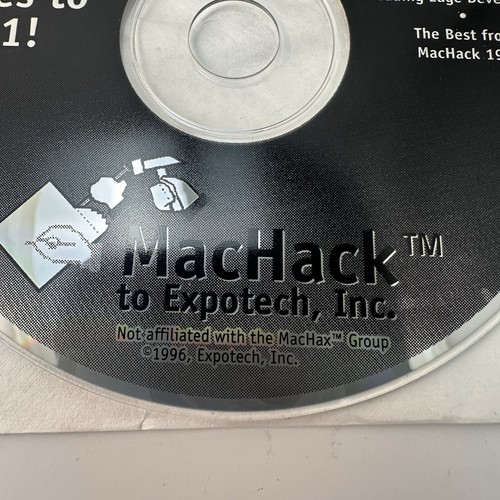 Spinal Hack CD MacHack to ExpoTech Inc. Hack goes to 11. Expotech 1996 - Picture 2 of 5