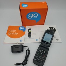 LG B470 Prepaid 3G Flip Phone - Black - Includes Sim Card AT&T Go Phone